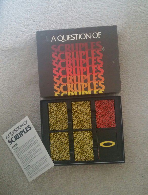 1984 A Question Of Scruples/Adult Bluffing Party Game/Like New 