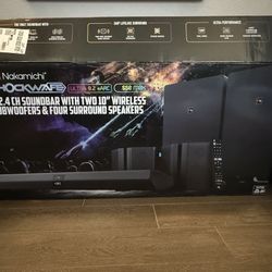 Nakamichi 9.2.4eARC + SSE  soundbar With Dual 10” Subs And 4 Rear Surrounds.  Used - Excellent Condition Comes In Retail Box.