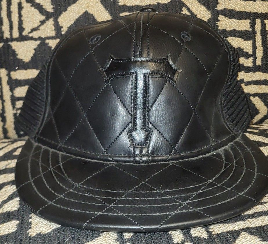 T Adjustable Leather Hat