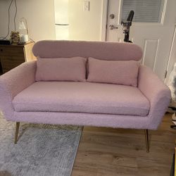 Pink Fluffy Sofa 