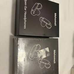 Mehomeli Open Ear Headphones Pink & Black sets