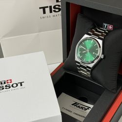 Tissot PRX Quartz green Dial New. With Shopping Bag