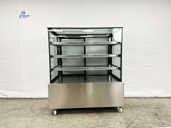Commercial Glass Bakery Display Case on Wheels