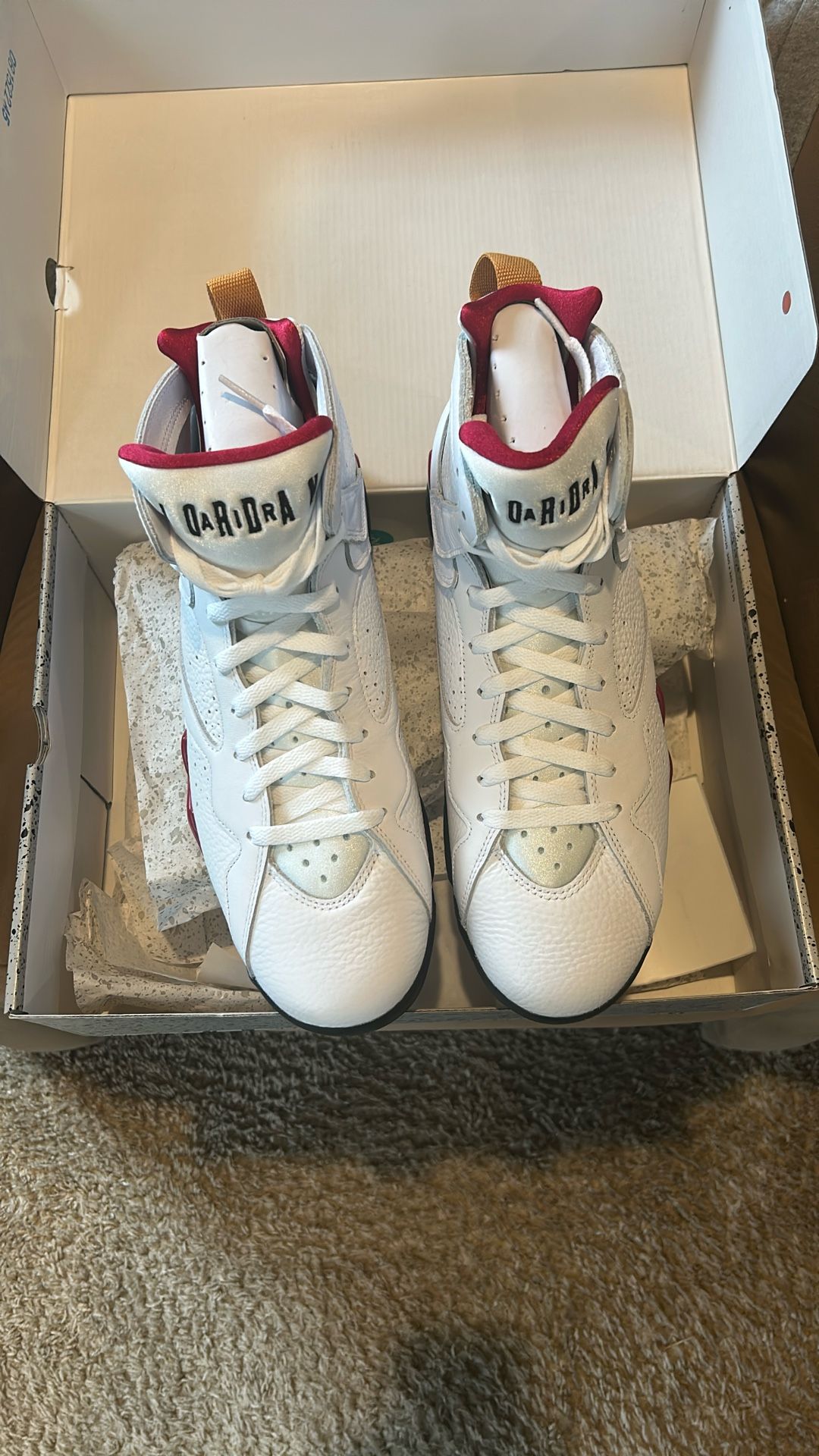 DS Jordan 7 Cardinal. Size 10.5M
