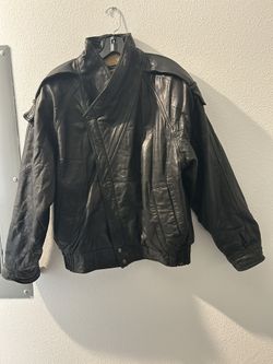 Vintage Men’s Genuine Leather Jacket – Size M