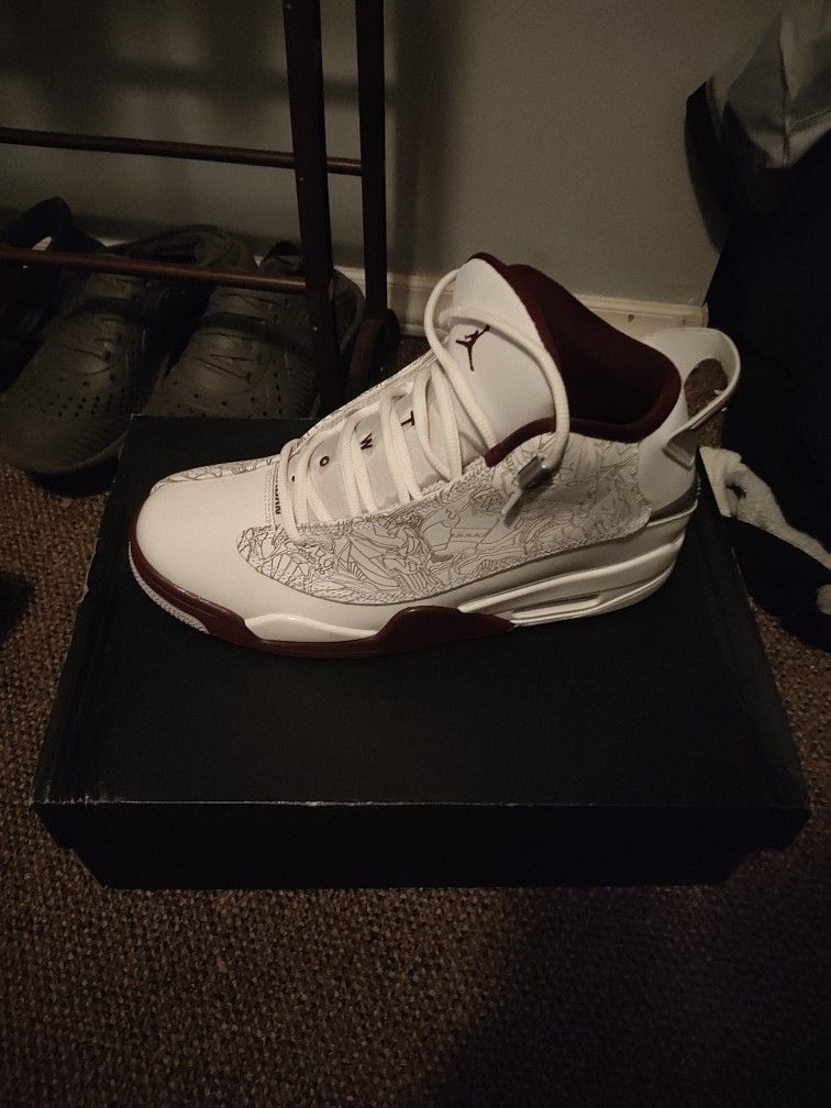 Jordan Dub-Zeros White And burgundy