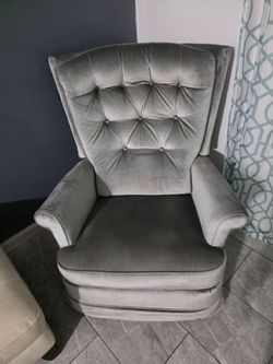 Asiento gris terciopelo