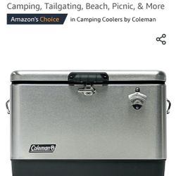 Coleman 54Qt Stainless Steel Cooler. OBO