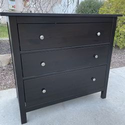 Black Solid Wood Dresser Chest of Drawers Furniture 
