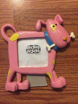 Pink Dog Picture Frame