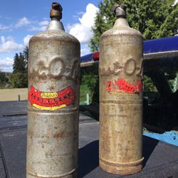 Vintage Prest-O-Lite Acetylene Tanks