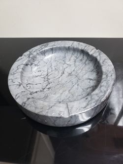 Vintage lapis blue marble ashtray