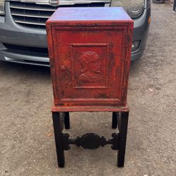 Antique Tobacco Case Cabinet Safe