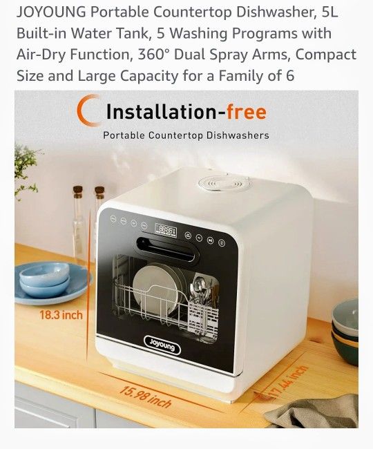 Portable Countertop Dishwasher! (5L) By Joyoung