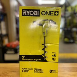 RYOBI ONE+ 18V Cordless Earth Auger with 3 in. Bit, 2.0 Ah Battery and Charger