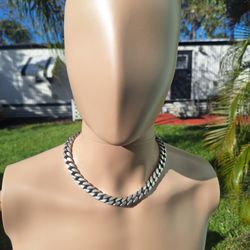 Sterling Silver Versani Cuban Necklace 