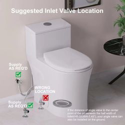 🥨HOROW T0338W-10 10-Inch Rough-In One-Piece ADA Toilet with Dual Flush