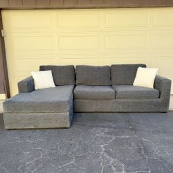 Delivery Available Dark Blue Living Spaces Sectional Couch