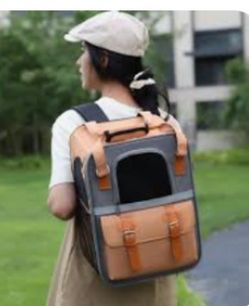 New 2 Way Pet Backpack or handbag Carrier Travel Bag Cat Dog Puppy Kitten small animal up to 23 Lbs - Collapsible easy storage 