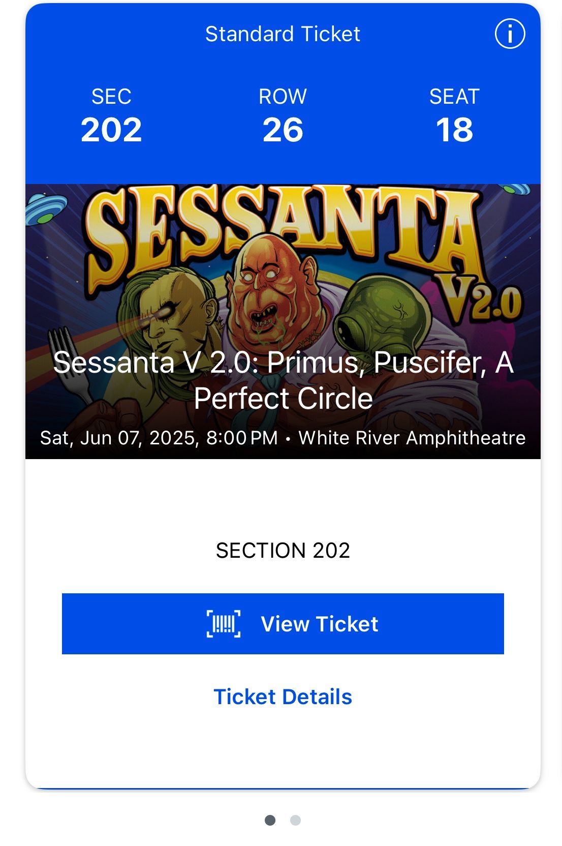 2x tickets: A Perfect Circle, Primus, Puscifer