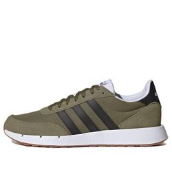 Adidas Run 60s 2.0 Men’s Size 8.5 Athletic Running Military Green Black Sneakers