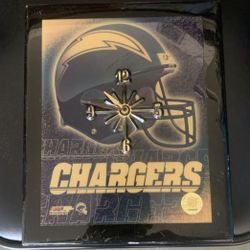 Vintage NFL Chargers Clock 