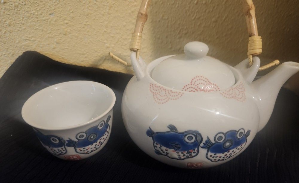 Small Japanese Style Teapot With Cup