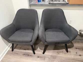 Two Blue Accent Chairs