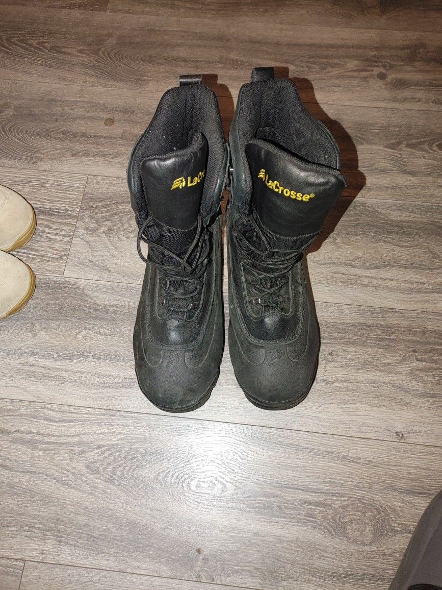 LaCrosse Boots Polar PFT Steel Toe Boot Black Waterproof Thinsulate Men's 11M