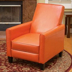 Brand New Orange Recliner Pushback Chair 