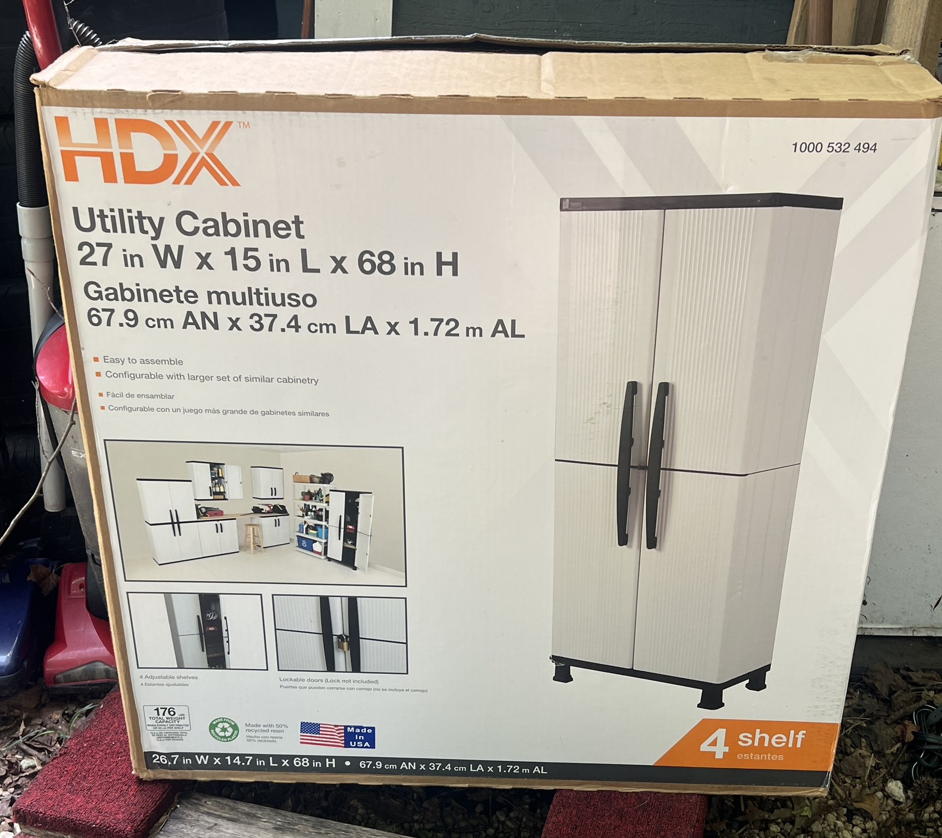 HDX Utility Cabinet 27 in W x 15 in L x 68 in H