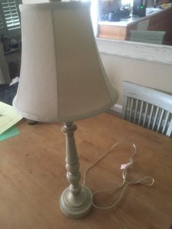 Bedroom lamp - cream - distressed