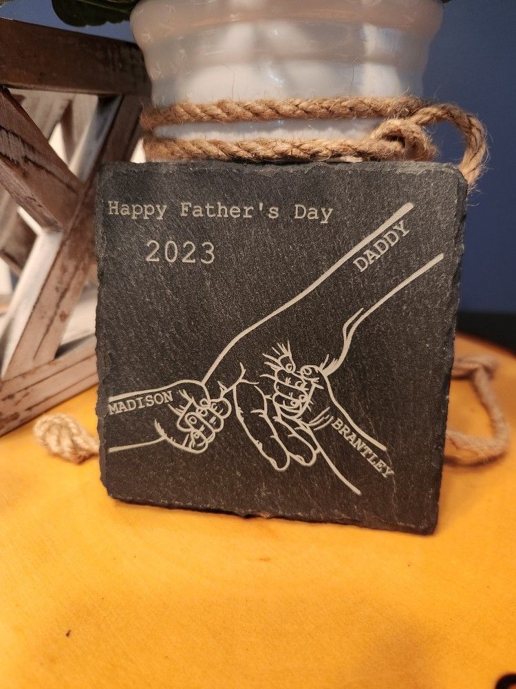 Slate Father's Day Coasters