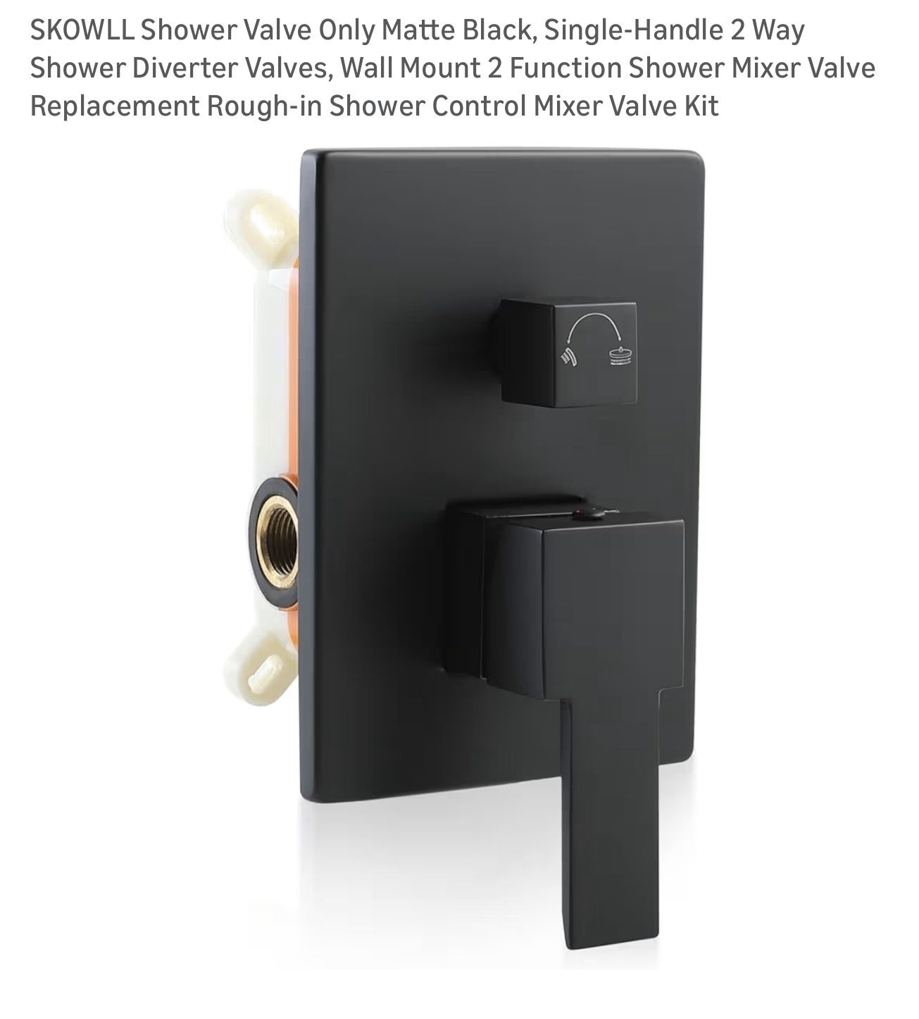 SKOMAL Shower Valves Wall Mount 2 Functio Shower Diverter Rough - In Pressure Balance Valve Bathroom Trim