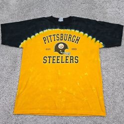 Pittsburgh Steelers Shirt Mens XL Liquid Blue Short Sleeve Pullover Cotton USA
