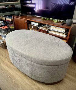 ✨ Large Gray Storage Ottoman / Coffee Table ✨