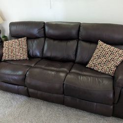  Leather Reclining Sofa 