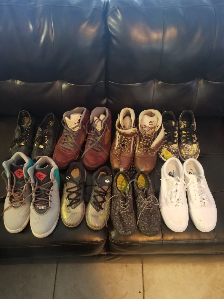 Jordans lebron's vans timberlands Michael Kors 5y and different sizes from 10.5to 11.5