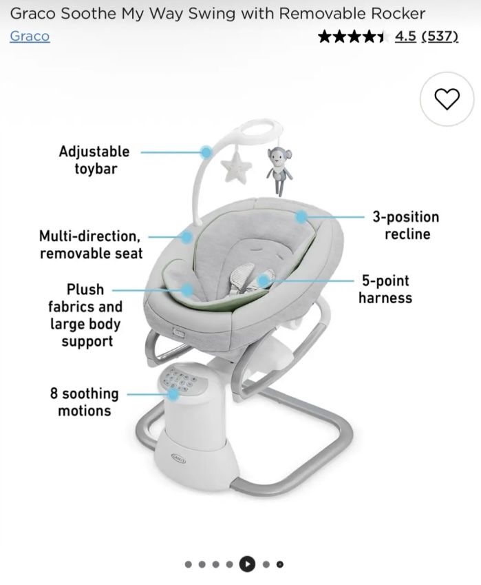 Graco Soothe My Way Swing With Removable Rocker 