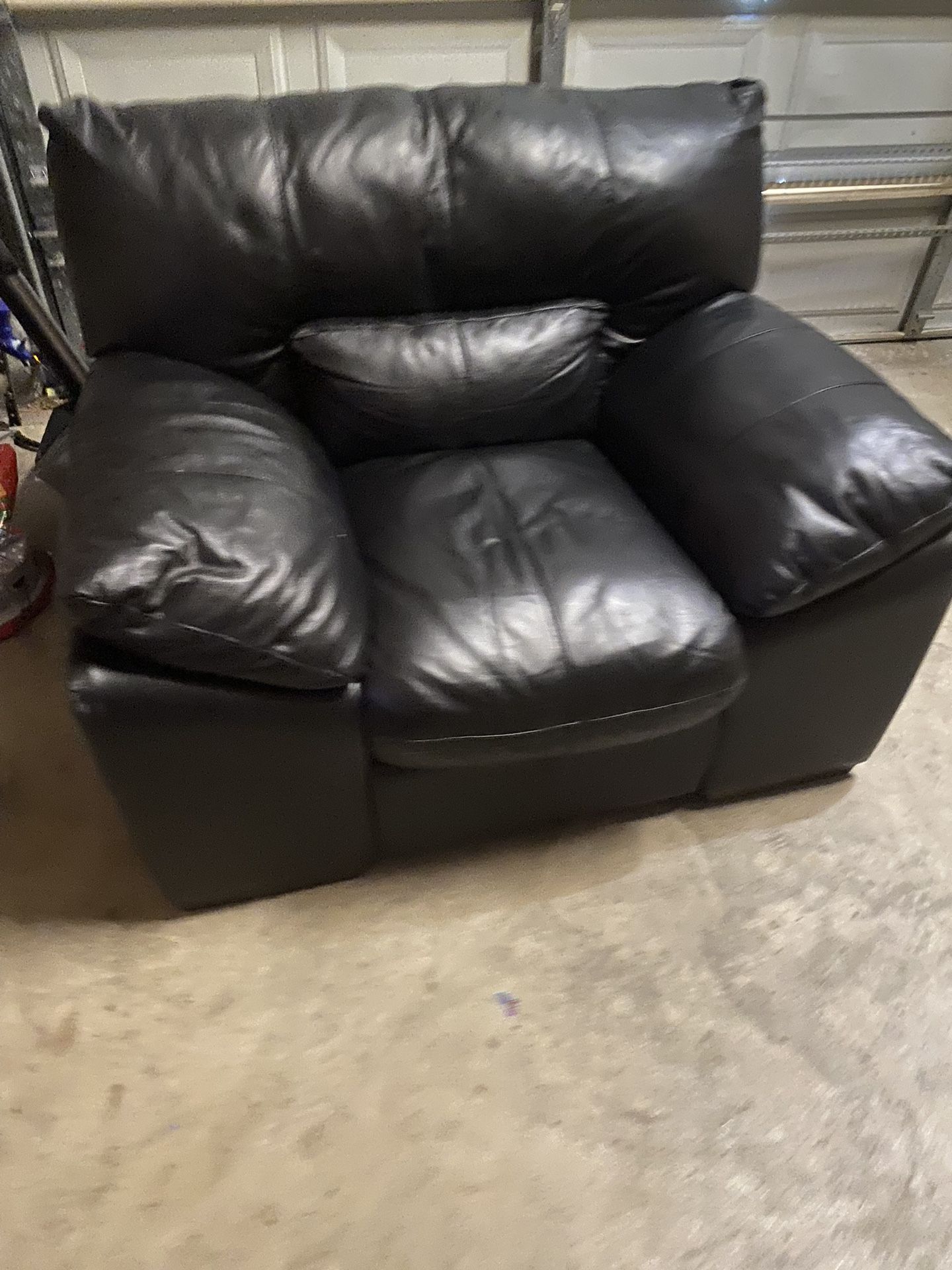 Super Super Comfortable Leather Chair and ottoman