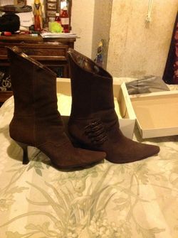 Carlos santana brown leather boots