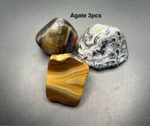Agate Genuine Stones from Brazil (3pcs)  212g Total