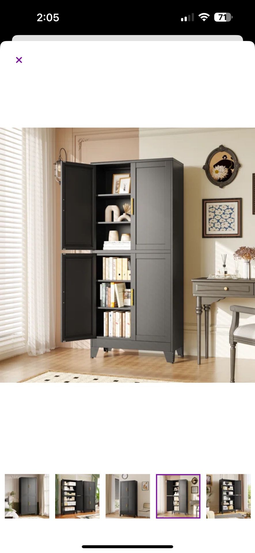 74.8” Tall Cabinet With 4 Doors.