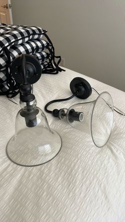 Matte Black Pendant Light with Glass Shade