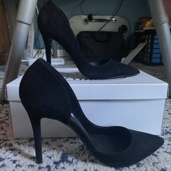 Black Suede Steve Madden Felicity heels