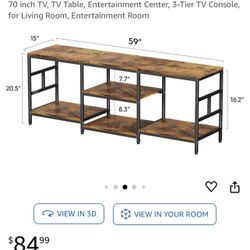 Wood And Metal Media Stand 