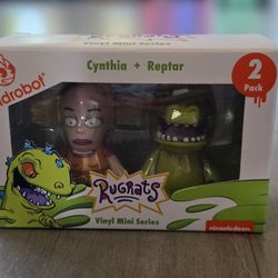 New Kidrobot Rugrats Mini Series 2 Pack Vinyl Figures Cynthia and Reptar