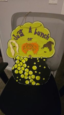 Halloween Hocus Pocus Painted Wooden Sign