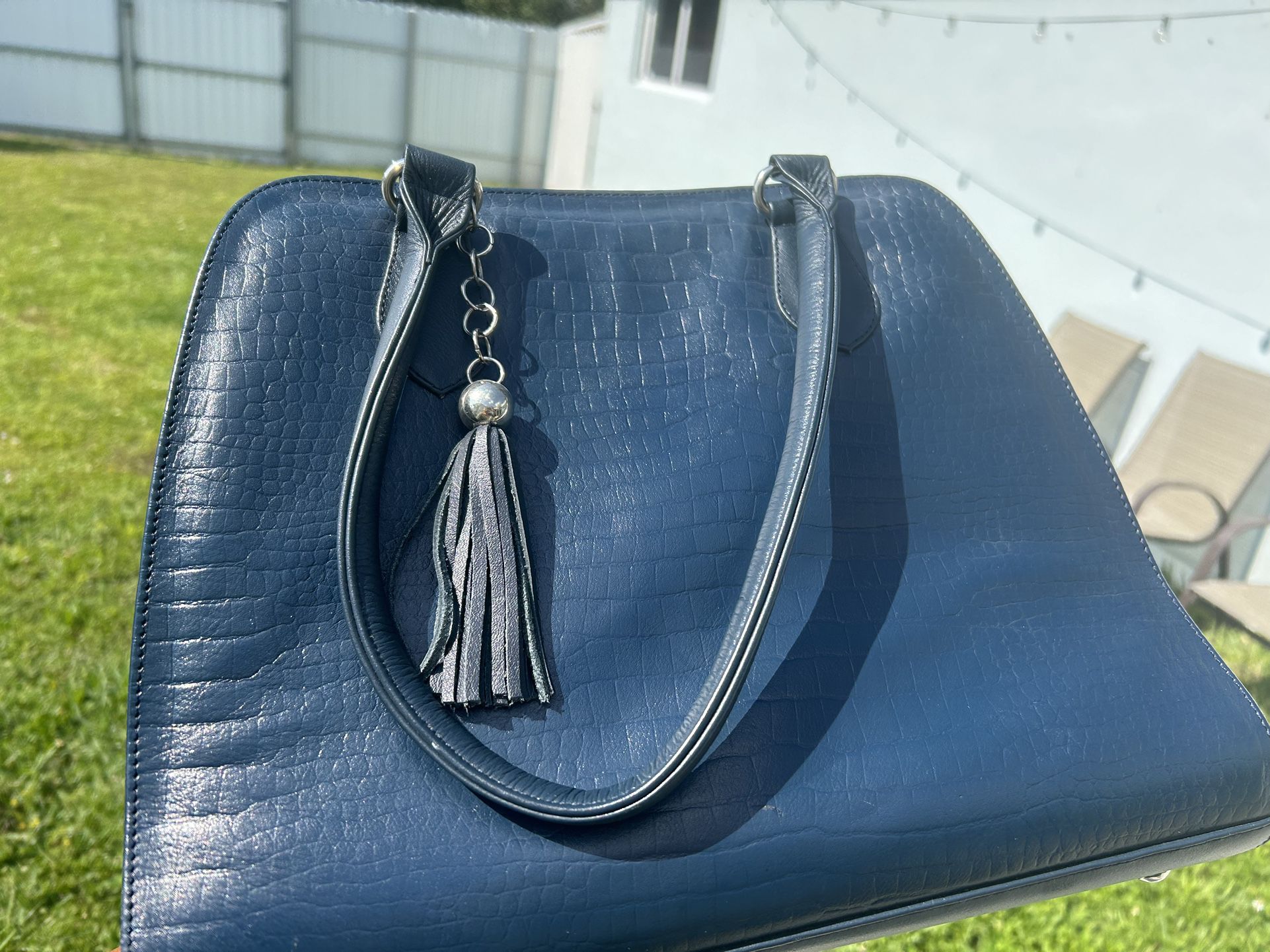 Brand New Leather Blue Purse