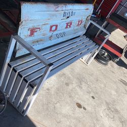 Ford Truck Tailgate White Rustic